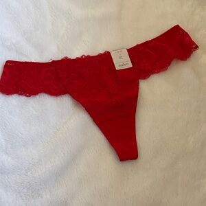 NWT Auden Lace Thong Panty Size L
